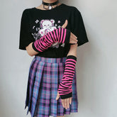 Harajuku Striped Arm Warmers